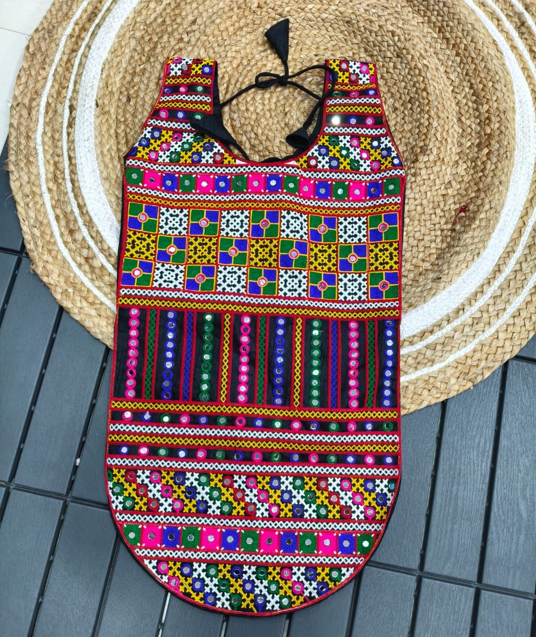 Traditional Multicolor Kutch Mirror Work Embroidered Blouse | Designer Ethnic Blouse
