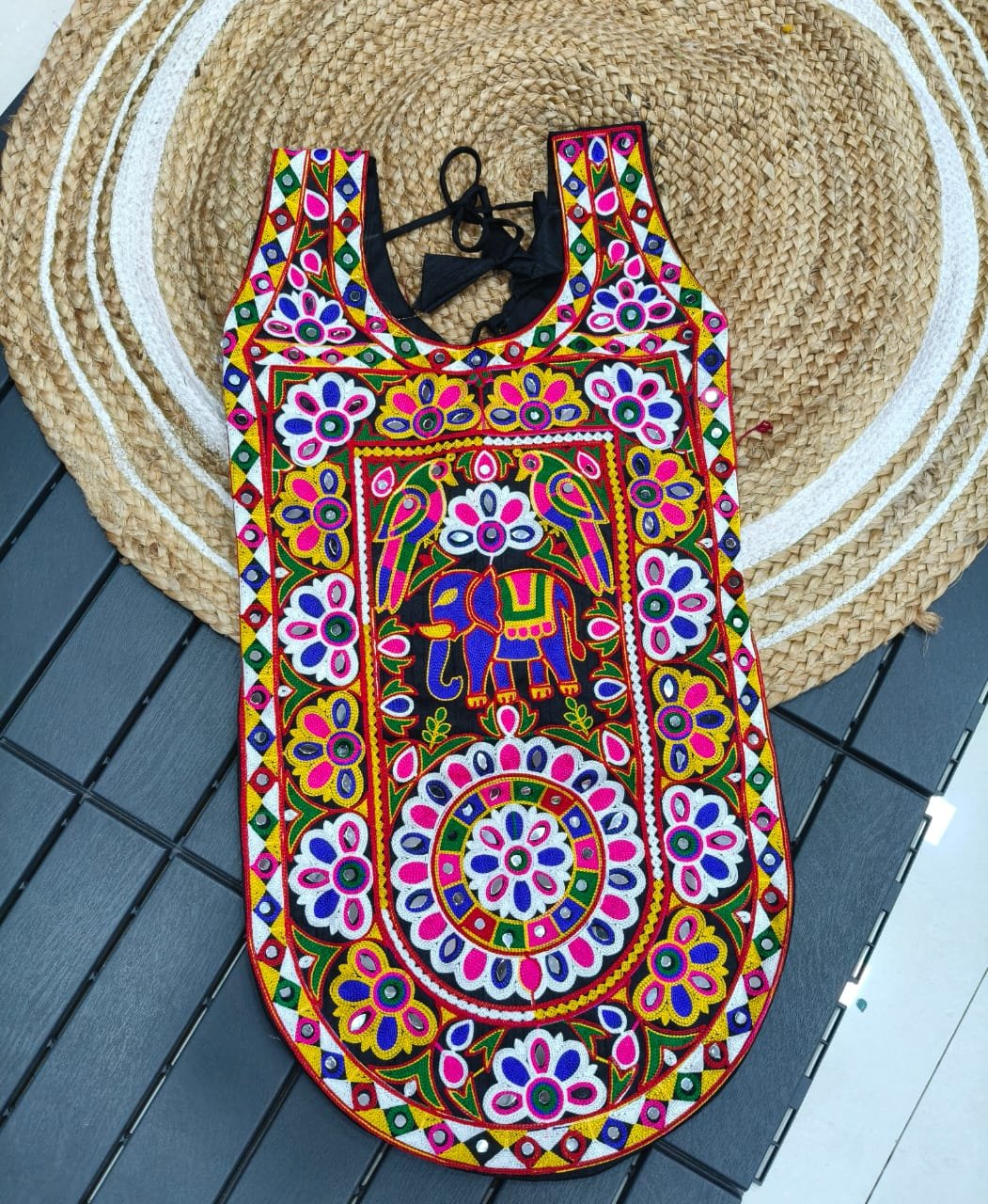 Multicolor Kutch Mirror Work Designer Blouse