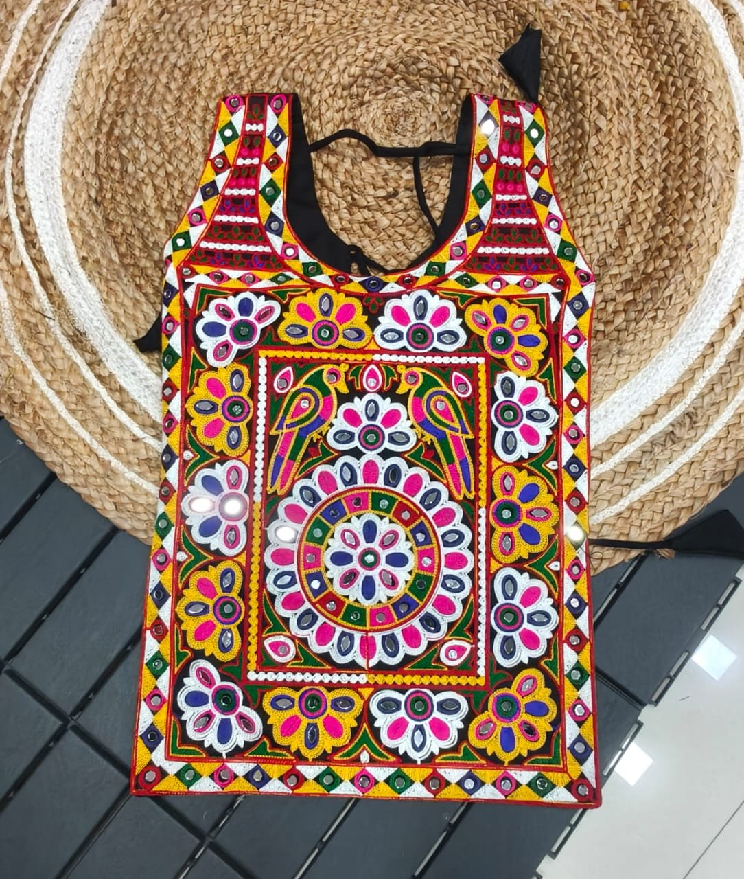 Traditional Multicolor Kutch Mirror Work Embroidered Blouse | Designer Ethnic Blouse