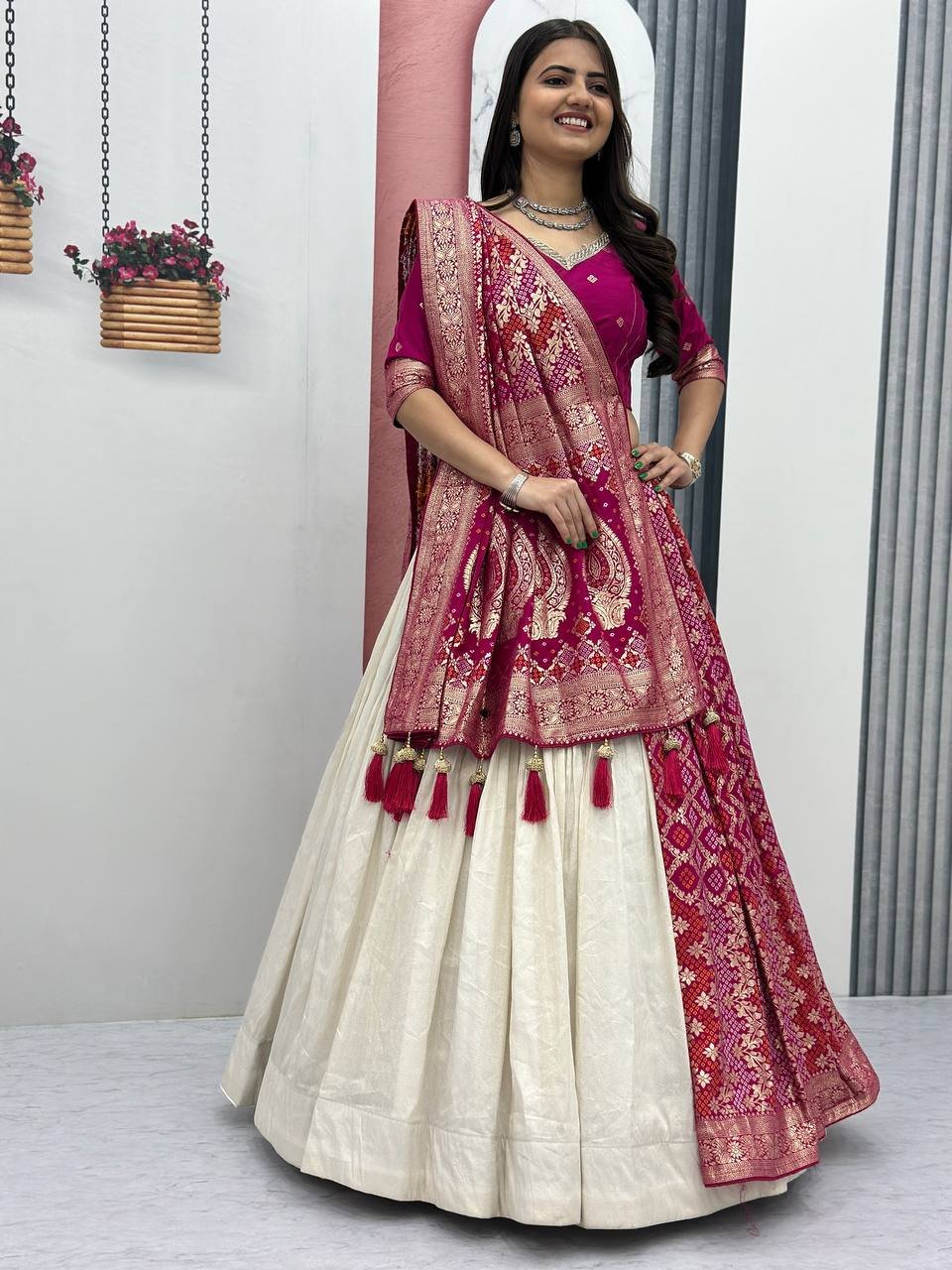Designer Printed Saree with Stylish Jacket Blouse for Women
