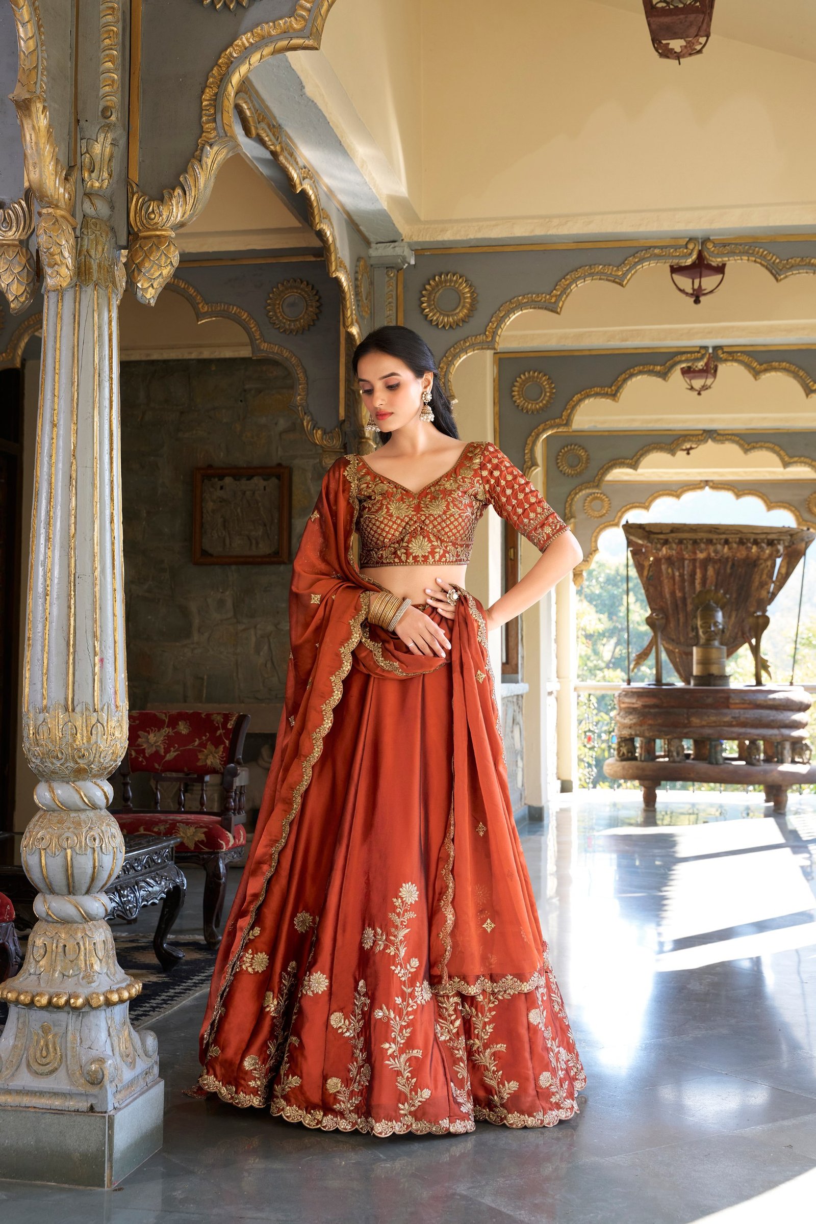 Embroidered Festive Lehenga Choli with Dupatta – Designer Traditional Wear